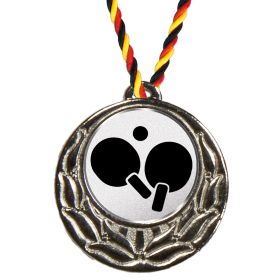 Medaille Rose mit Emblem und Kordel 40mm – Bild 2