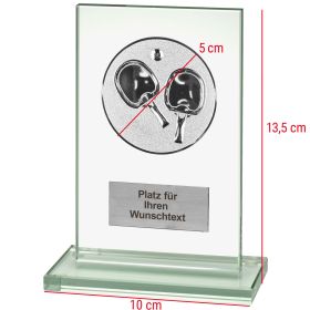 Glaspokal Tischtennis 13,5cm – Bild 3
