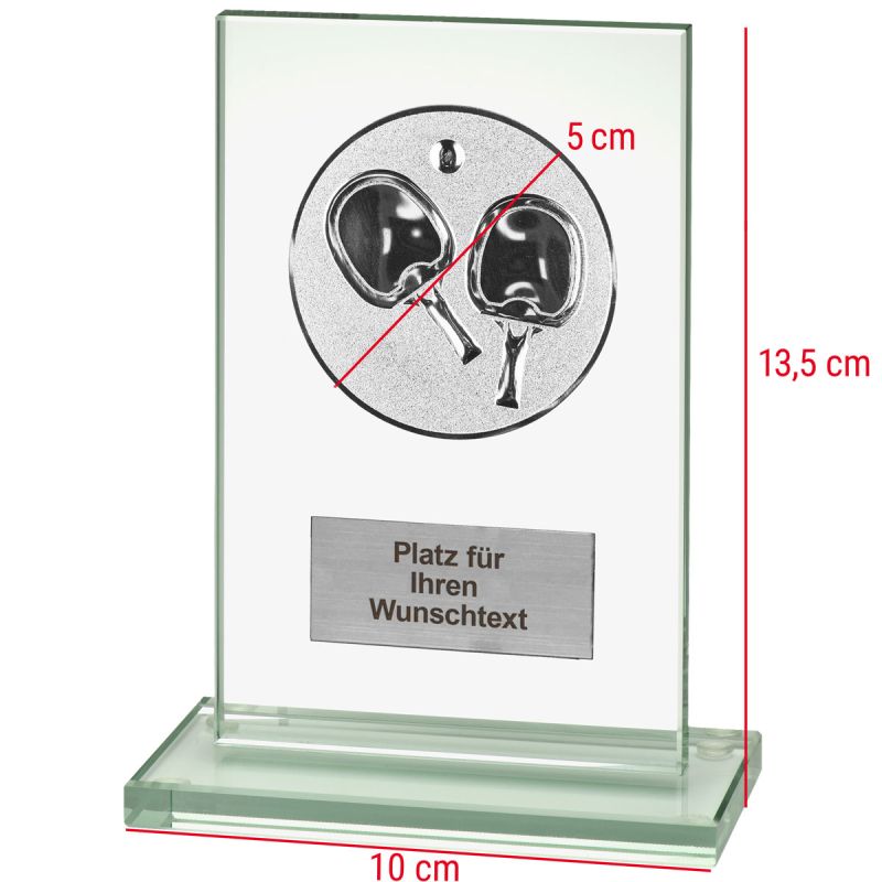 Glaspokal Tischtennis 13,5cm – Bild 3