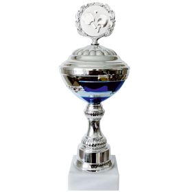 Pokal Bonn 26 cm silber/blau