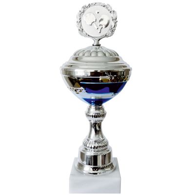 Pokal Bonn 26 cm silber/blau