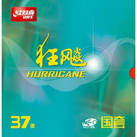 DHS Belag Neo Hurricane 3 National 37° orange sponge 2,1 mm rot