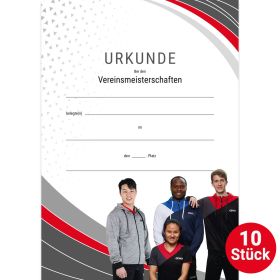GEWO Set 10x Urkunde Team 2025 mit Text