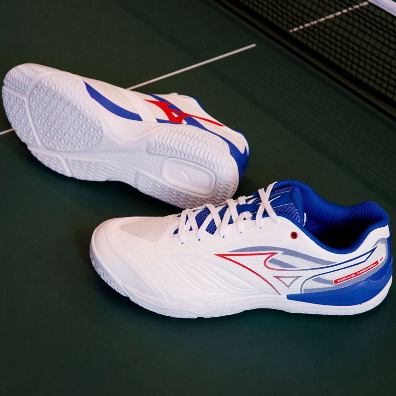 Mizuno Schuh Wave Medal 8 weiß/blau – Bild 4