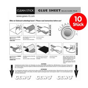 GEWO Set 10x Klebefolie Clean Stick