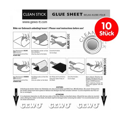 GEWO Set 10x Klebefolie Clean Stick