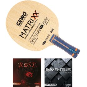 GEWO Schläger: Holz Matrixx Hybrid ARC Inner OFF-  mit Belag Rose + Inventus XT Pro 50.0  konkav