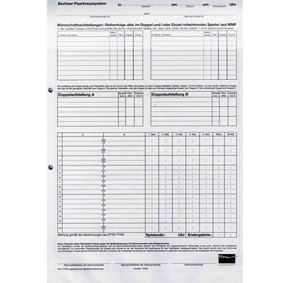 Ebeling Drucke Spielblock TTVN