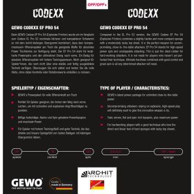 GEWO Belag Codexx EF Pro 54 – Bild 3