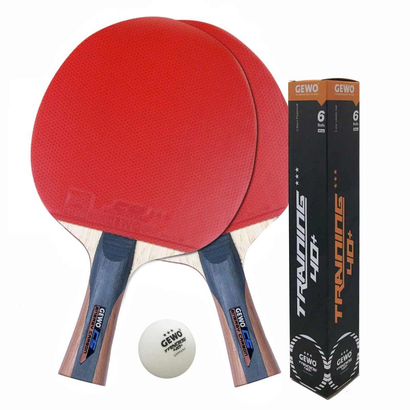 GEWO Spar-Set: 2x CS Energy Carbon + 1x 3-Stern Trainingsball (6er)