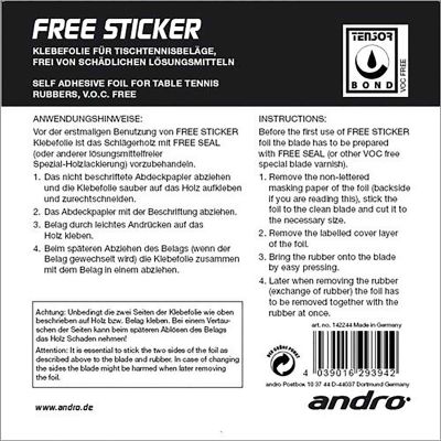Andro Klebefolie FREE STICKER