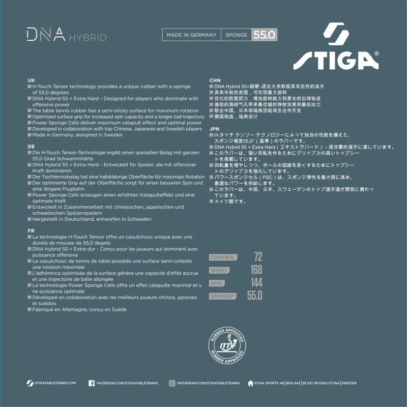 Stiga Belag DNA Hybrid 55 – Bild 2
